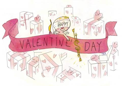 Cupid at Valentine'$ Day