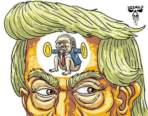 Putin in Trump's head is like a monkey in Homer Simpson's head