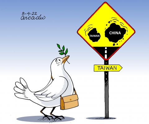 China menace Taiwan with use of force.