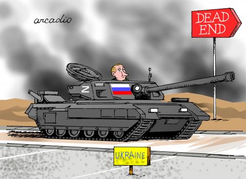 Putin in trouble.