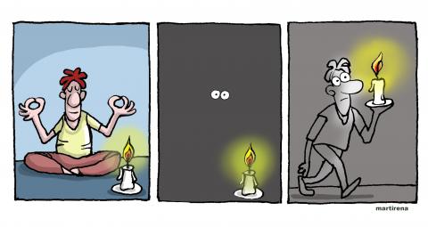 Doing Yoga with power outage