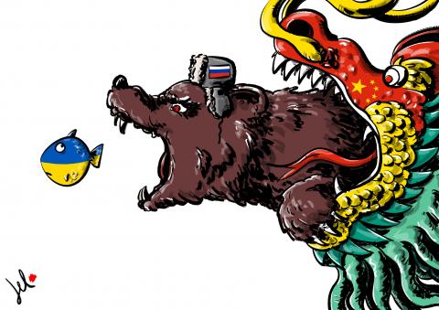 russia and china del rosso cartoon