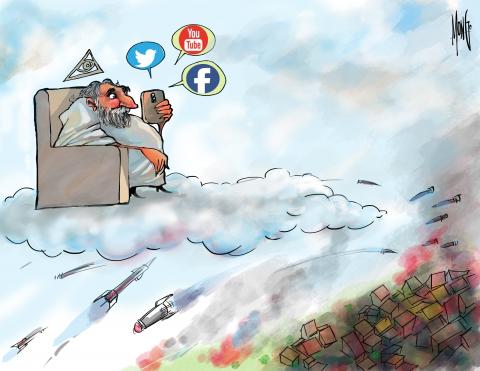 Cartoon about humanity and social media.