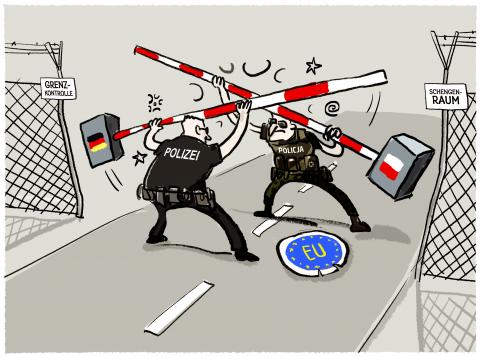 German and polish bordercontrols in the Schengen-Area