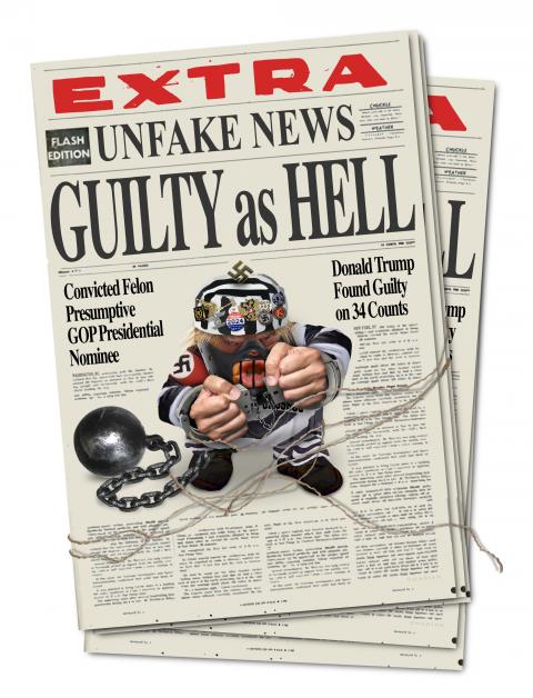 Donald Trump as a convicted criminal.