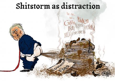 Shitstorm as distraction