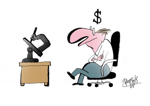 Fake AI cartoonist