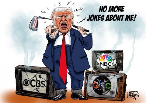 Trump hates humour
