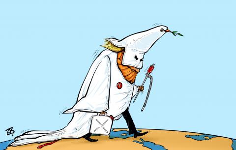 Trump in  Mideast : The peace maker !