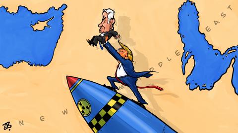 Peace over Ruins - cartoon reposted 