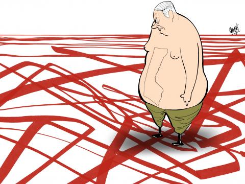 Bibi and the red thin lines…