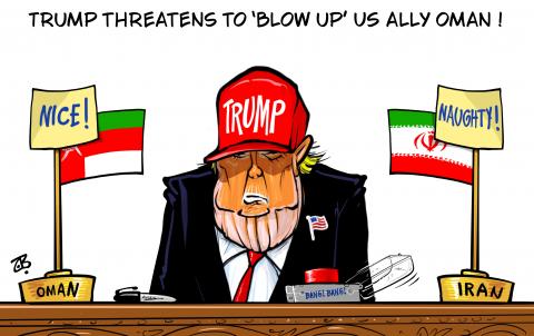 Trump threatens to ‘blow up’ US ally Oman !