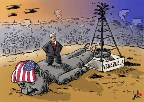 venezuela attack trump usa cartoon del rosso