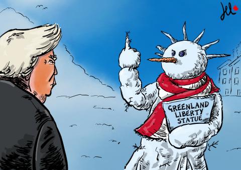 greenland cartoon liberty statue del rosso
