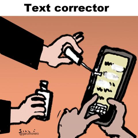 The first vertion of text corrector made by de gobernament