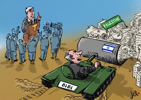 palestine gets no media attention again del rosso cartoon