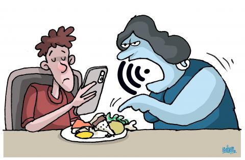 Mobile phones as a priority over food