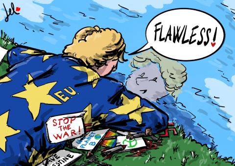 Europe cartoon del rosso