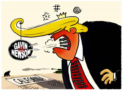 Donald Trump escalates towards Gavin Newsom and California