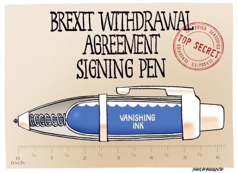 The Brexit Withdrawal Agreement Signing Pen.