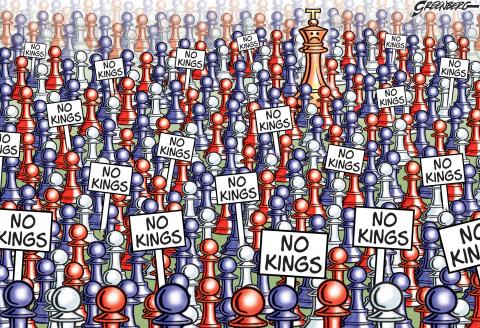 Massive No Kings rallies against Trump are like chess pawns overwhelming a king