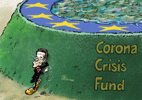 PM Rutte of the Netherlands, stopping the corona help from leaking