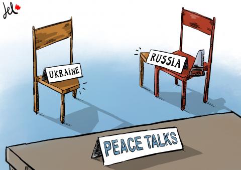 peace talks ukraine russia del rosso cartoon