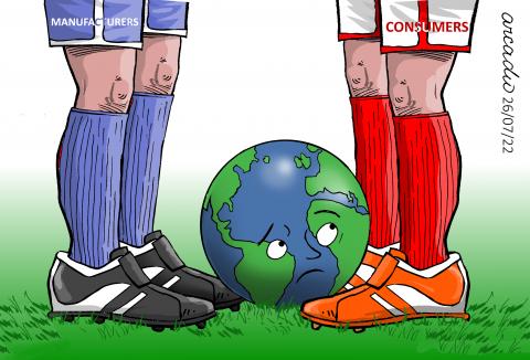 The planet earth is menaced because of business.