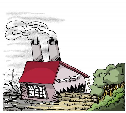 Big industries destroy the ecosystem