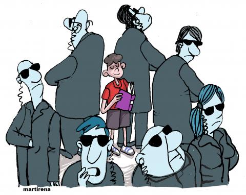 Protecting book reading