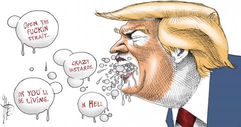 Trump angrily insults the Iranians, threatening them with an ultimatum.