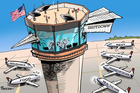 US Shutdown hits airports