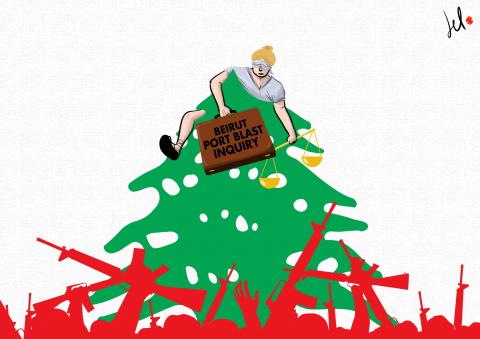 cartoon by del rosso about lebanon