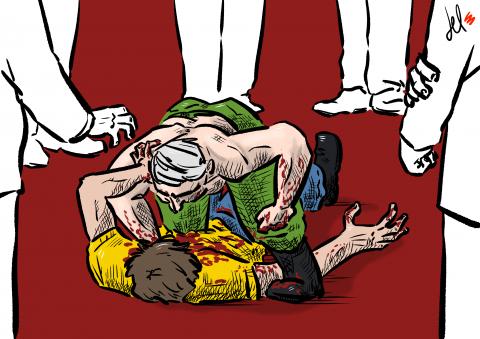 cartoon by emanuele del rosso about russia and ukraine and putin