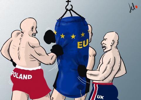 cartoon by emanuele del rosso about european union