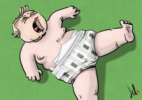 cartoon by emanuele del rosso about trump