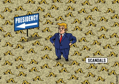Cartoon about Donald Trump and the 2024 Presidency