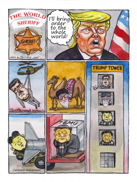 Trump arrests dictators around the world and locks them up in Trump Tower.