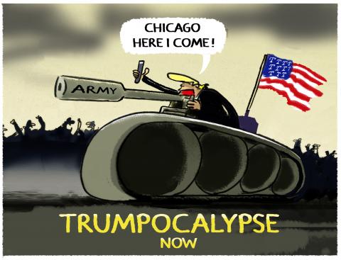 Trump threatens Chicago with crazy posts and military