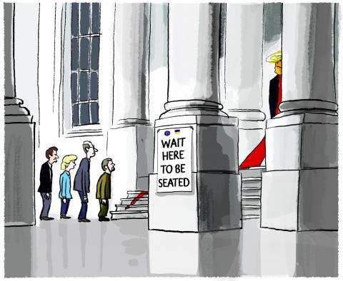 Reception at the White House for dictated peace