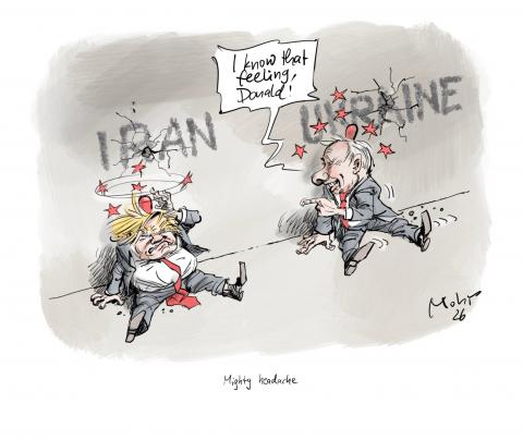Trump and Putin each with a bump.