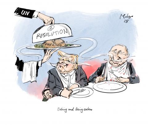 The American-Russian compromise formula at the table in anticipation of the Ukraine roast.