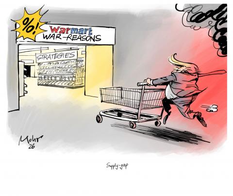 Trump runs into the supermarket of war-reasons and strategies.