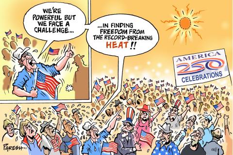 US fiesta amid heatwave