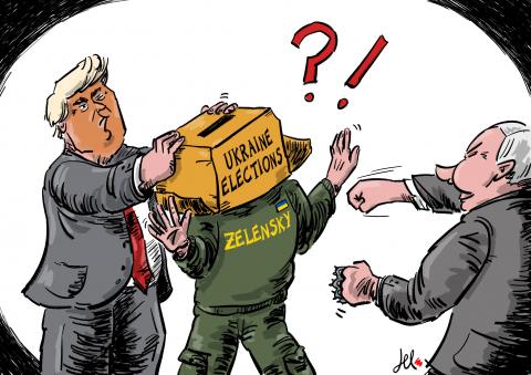 ukraine elections cartoon del rosso