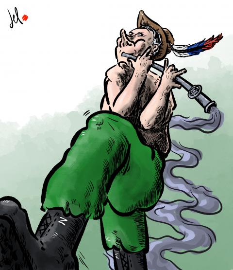 cartoon by emanuele del rosso about putin and gas