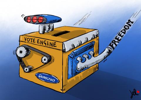 democracy cartoon del rosso