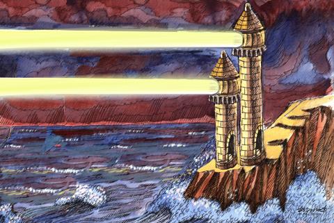 The lighthouse is a symbol of help in life