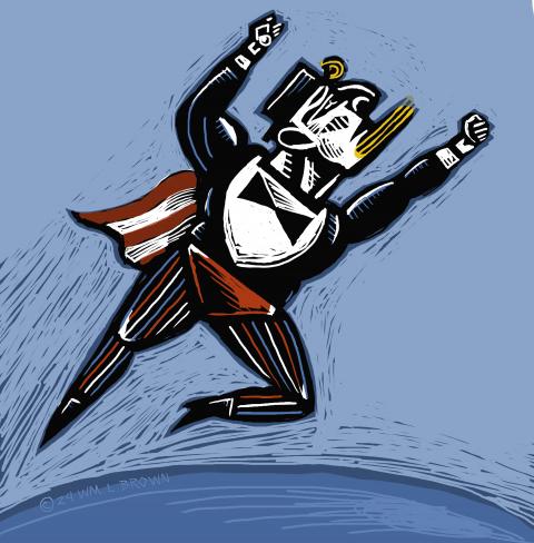 Uncle Sam as a superhero