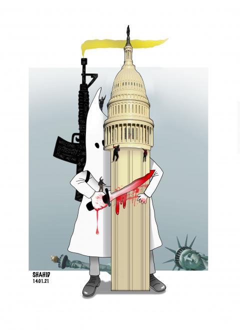 Ku Klux Klan beheaded the US Capitol !